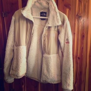 NORTHFACE Two-tone cream jacket